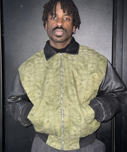 Crop Bomber Upcycling Leather Jacket