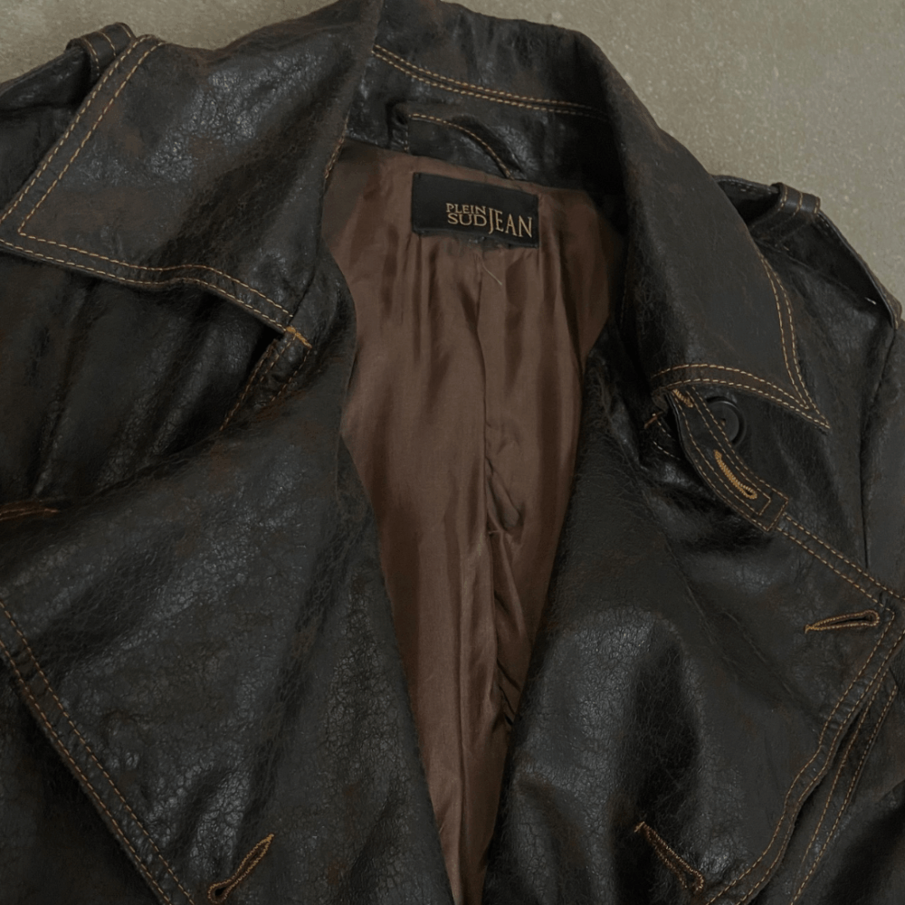 Long Leather Jacket Plein Sud, photo 3