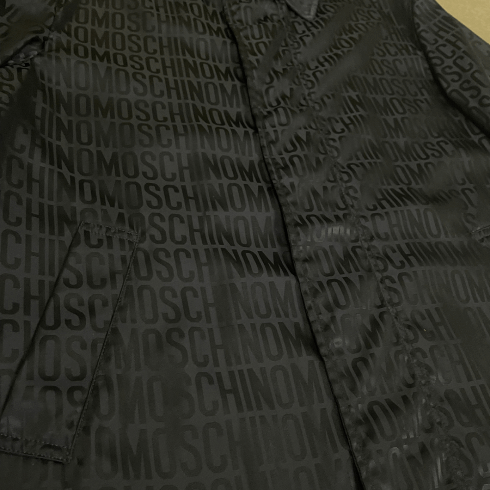 Black Trench Coat Moschino Spell Out, photo 4