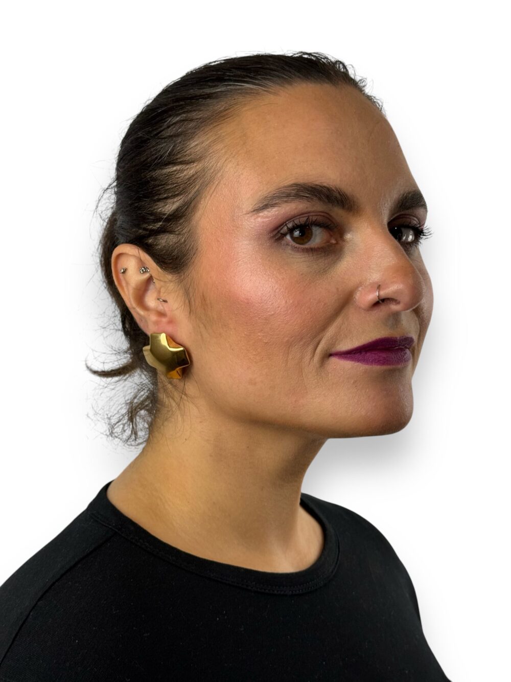 Cross Gold Earrings, photo 2