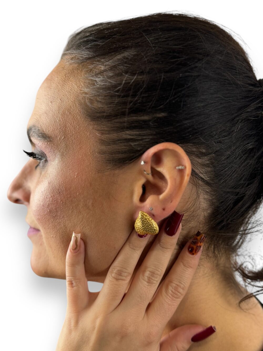 Kali Heart Gold Earrings, photo 3