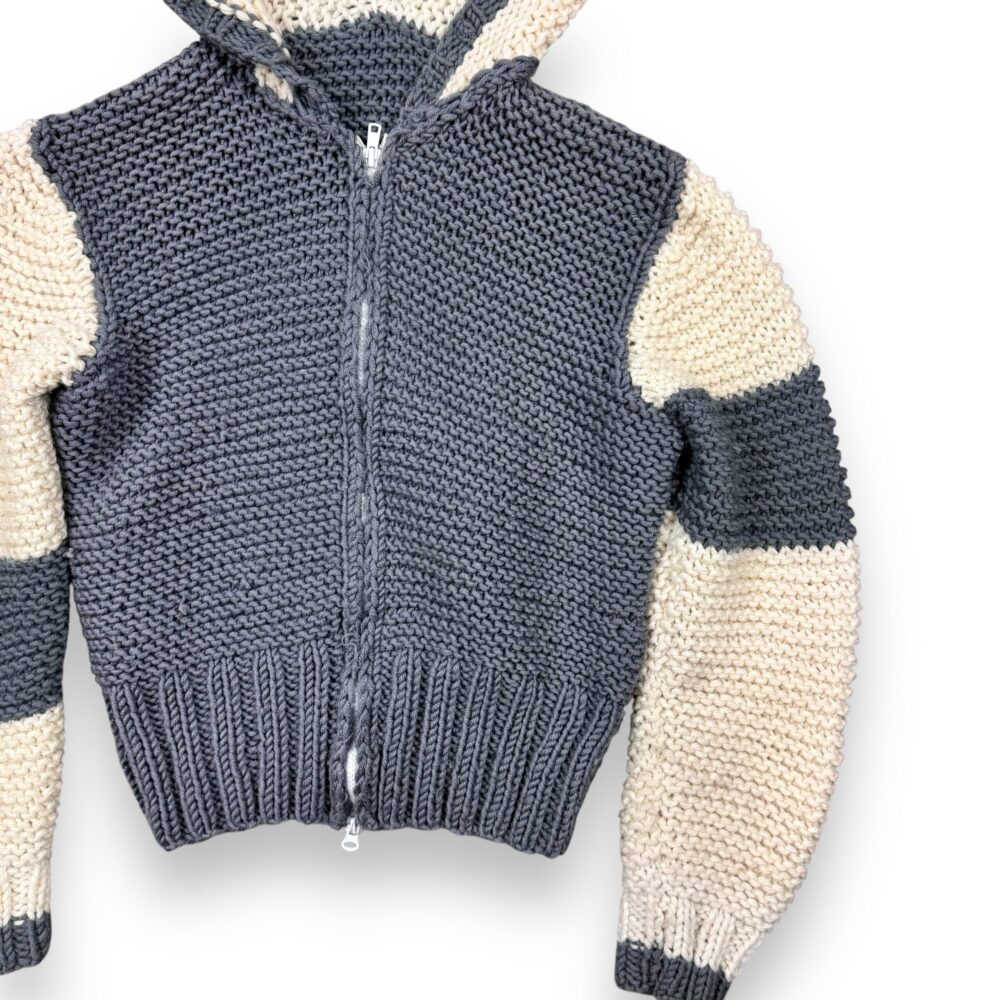 Knit Zip White & Grey, photo 2