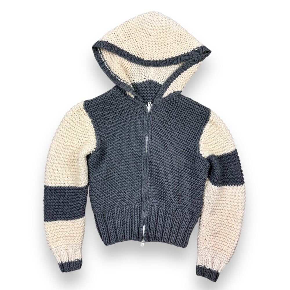 Knit Zip White & Grey, photo 1
