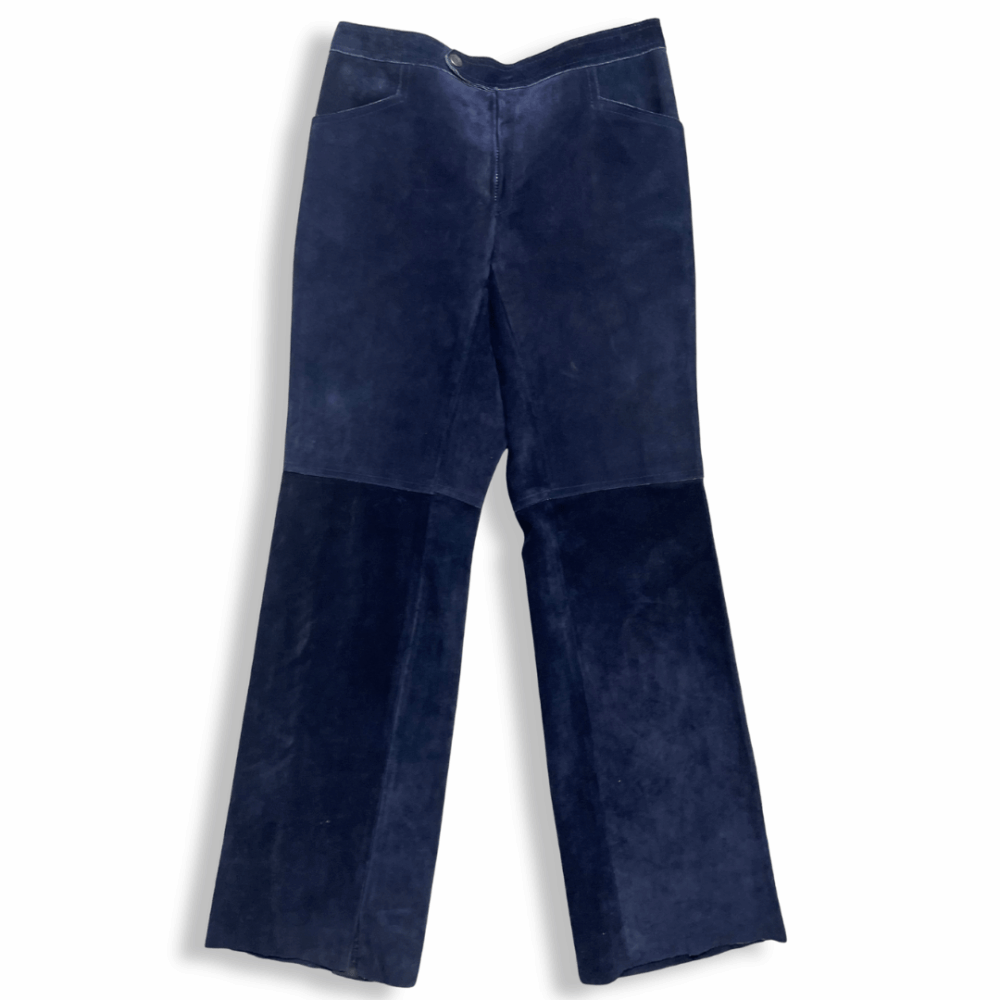Leather Pant Suede Blue, photo 1