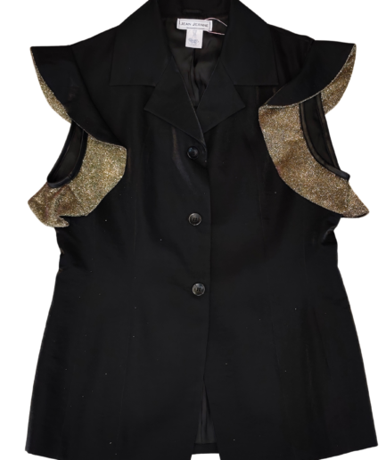 Blazer Sans Manches Sequins Violets
