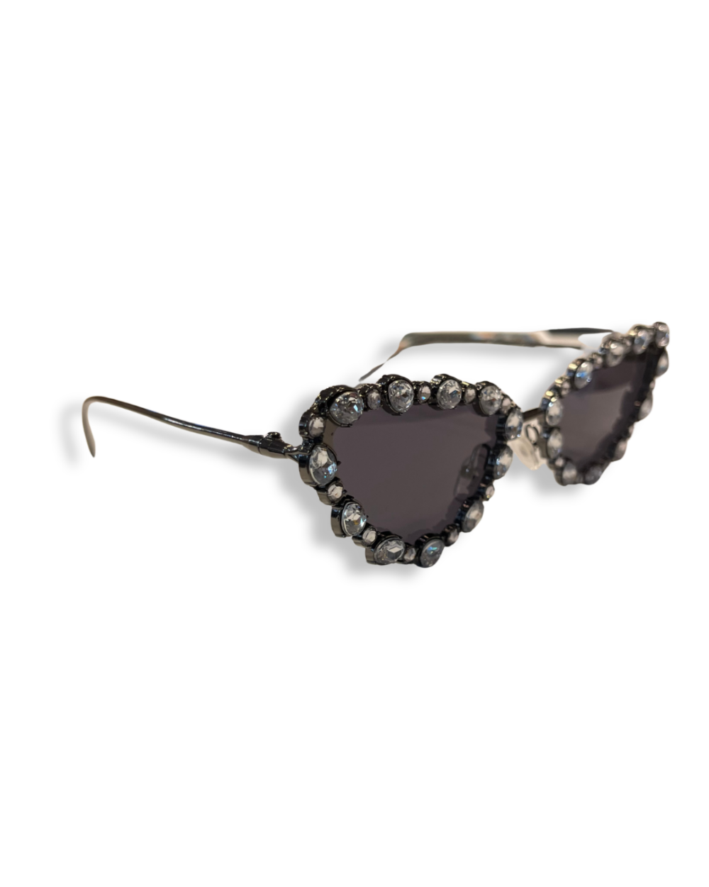 Lunettes Œil De Chat Noires Strass Cristal, photo 4