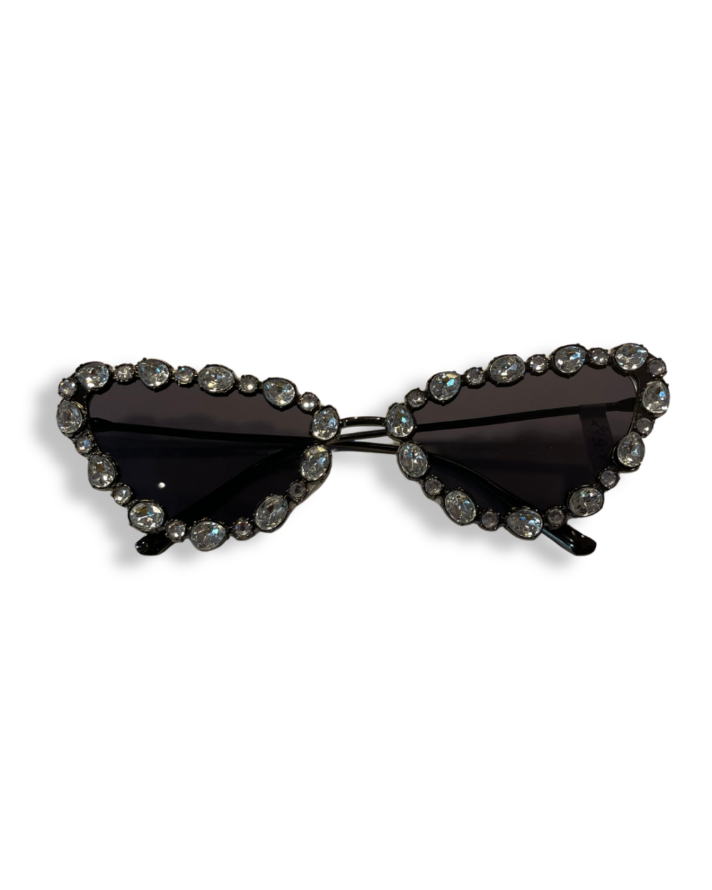 Lunettes Œil De Chat Noires Strass Cristal, photo 3