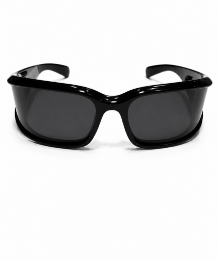 Lunettes oversize noires style Y2K