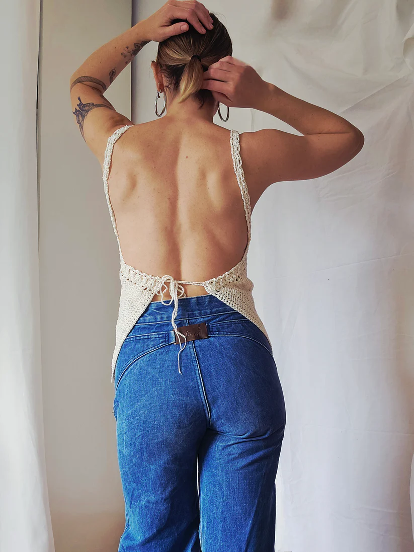 Top crochet écru JJJJ