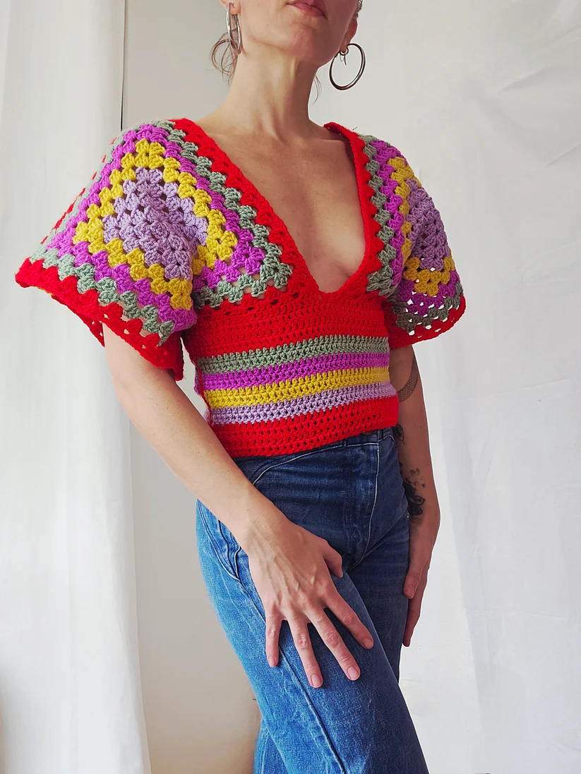 top crochet rouge JJJJJ