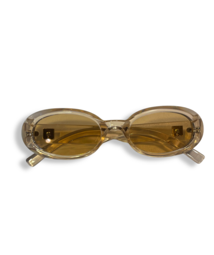 Lunettes Ovales Transparentes Ambrés