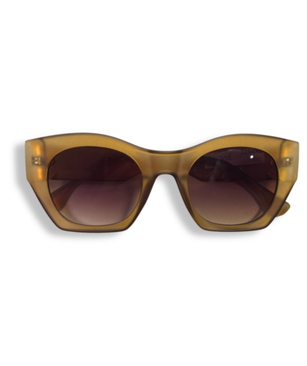 Lunettes Carrées Beige Kaki Verres Dégradés