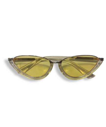 Lunettes Œil De Chat Transparentes Verres Jaunes
