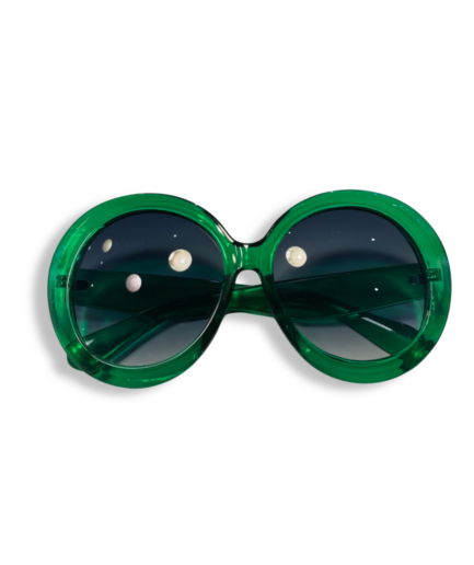 Lunettes Rondes Vertes Verres Fumés