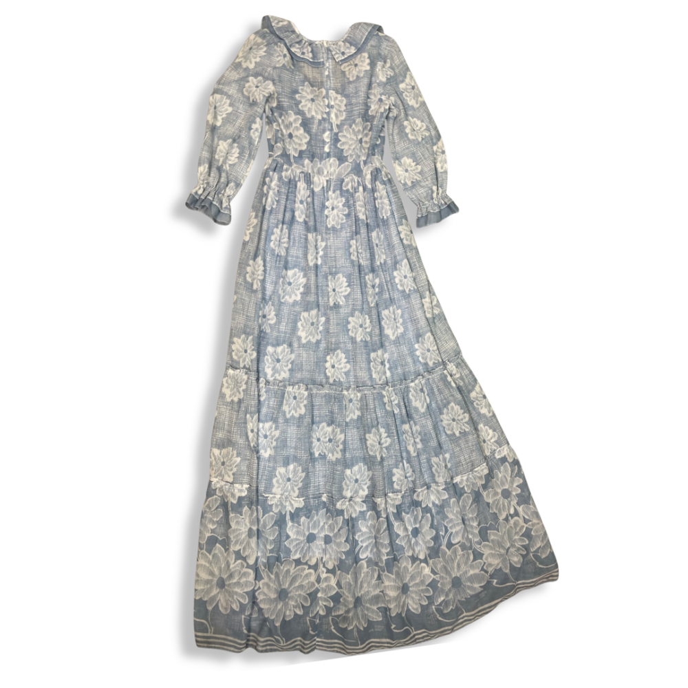 Robe bleue fleurie, photo 3