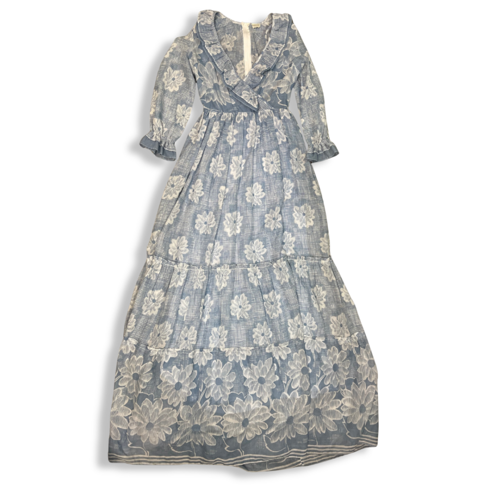 Robe bleue fleurie, photo 2