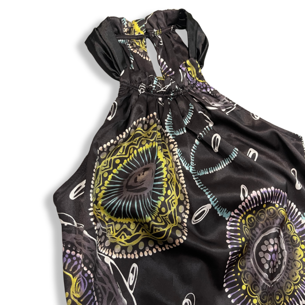 Lavand - Blouse noire motif, photo 2