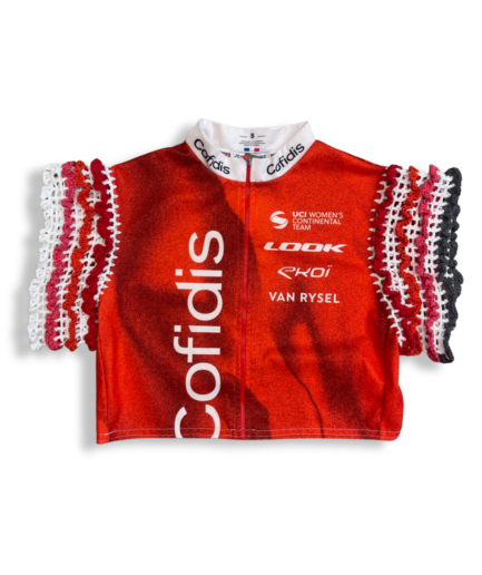 Cycliste Rouge Manches Crochet