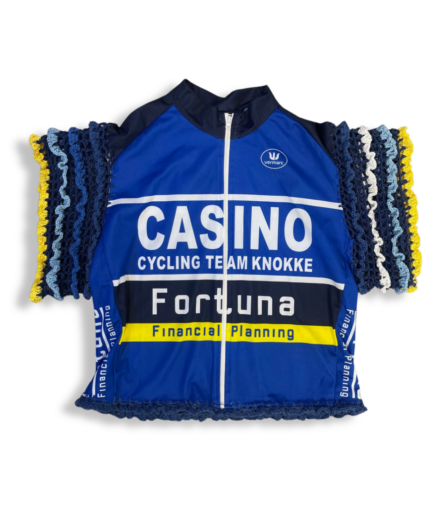 Cycliste Bleu Manches Crochet