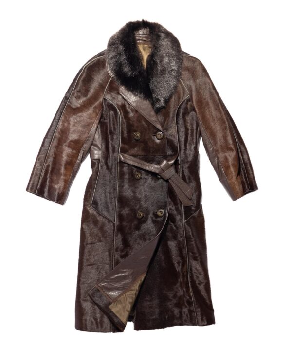 Leather & Fur Brown Coat